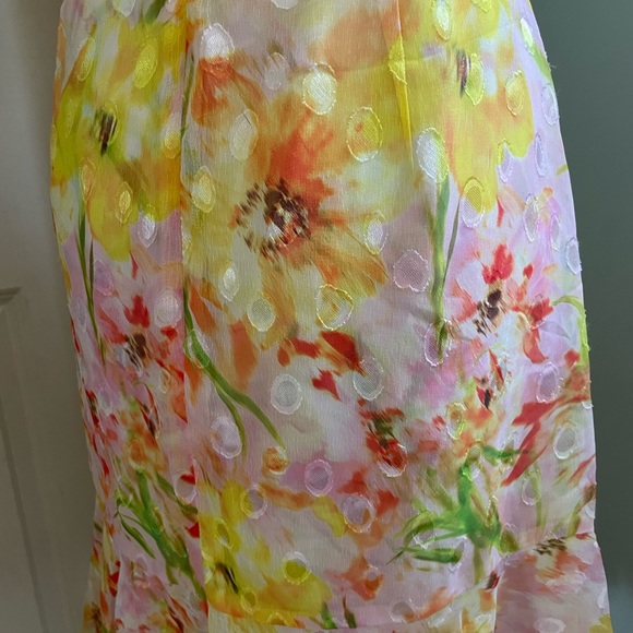 NWOT Marchesa Silky Printed Ruffle Mini Dress - Picture 4 of 14